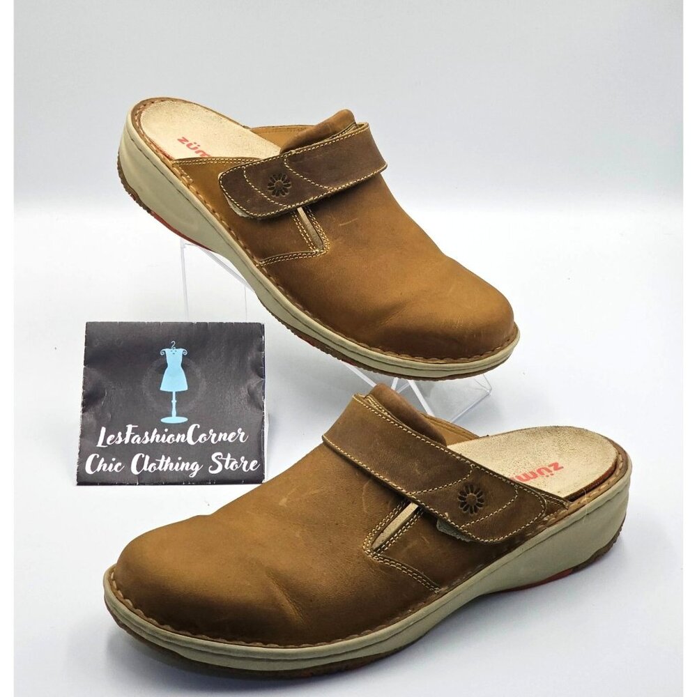 Zumfoot Women's Brown Leather  Slip-On Clog Size 11.5 (42M) 2534 - Picture 5 of 16